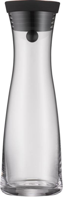 WASSERKARAFFE 1 L    - Edelstahlfarben/Schwarz, Basics, Glas/Kunststoff (1l) - WMF