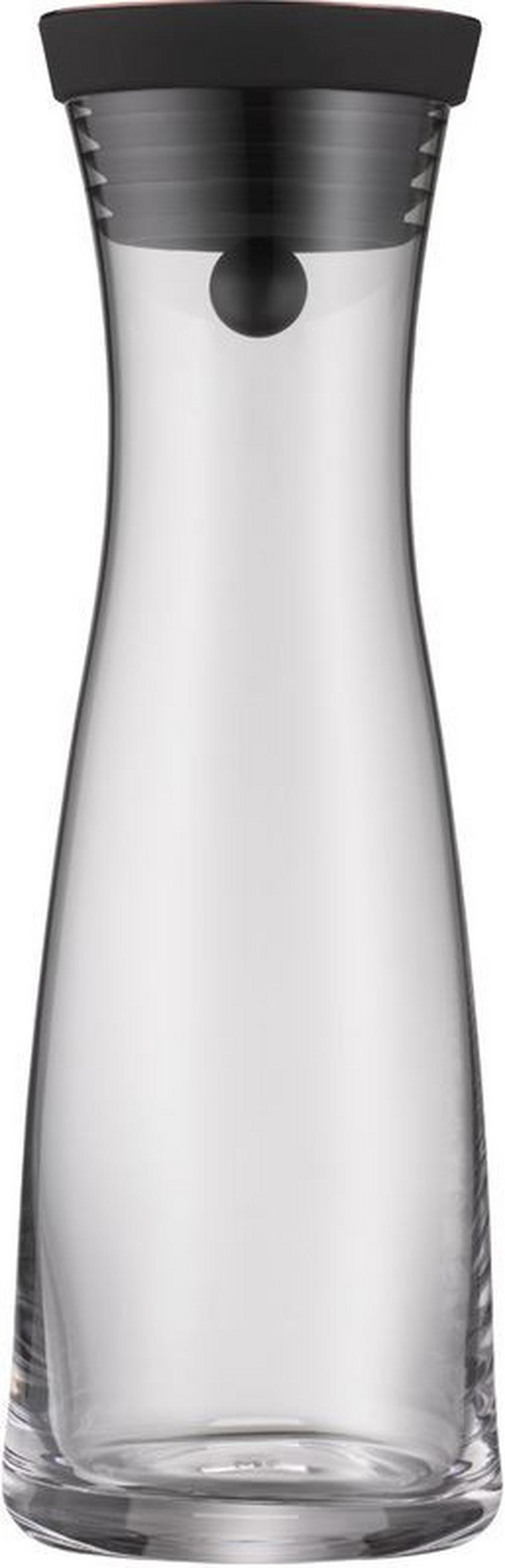 WASSERKARAFFE 1 L    - Edelstahlfarben/Schwarz, Basics, Glas/Kunststoff (1l) - WMF