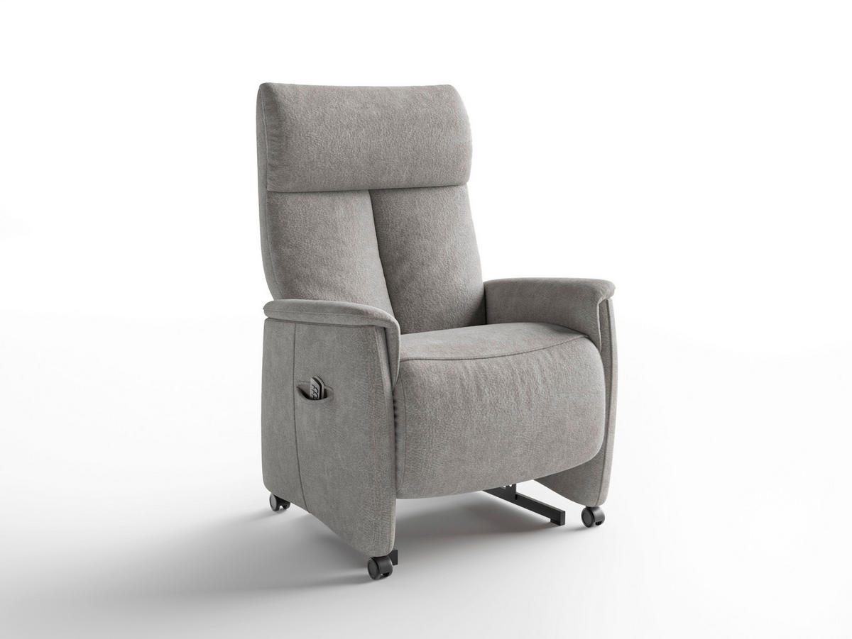 RELAXSESSEL in Textil Grau  - Schwarz/Grau, Basics, Kunststoff/Textil (76/112/84cm) - Sit & More
