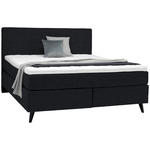 BOXSPRINGBETT 180/200 cm  in Schwarz  - Schwarz, KONVENTIONELL, Holz/Textil (180/200cm) - Voleo