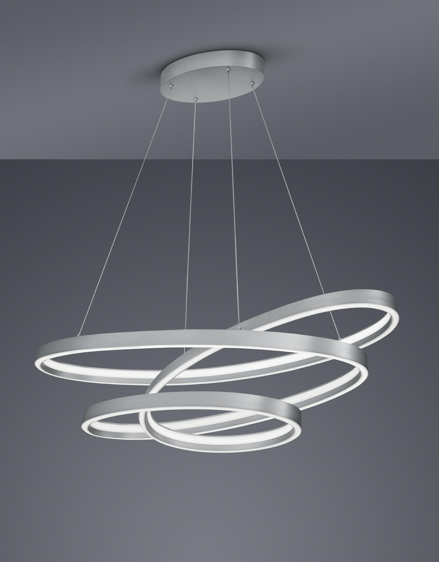 LED FÜGGŐLÁMPA 115/50/150 cm  - nikkel, Design, fém (115/50/150cm) - Cinque