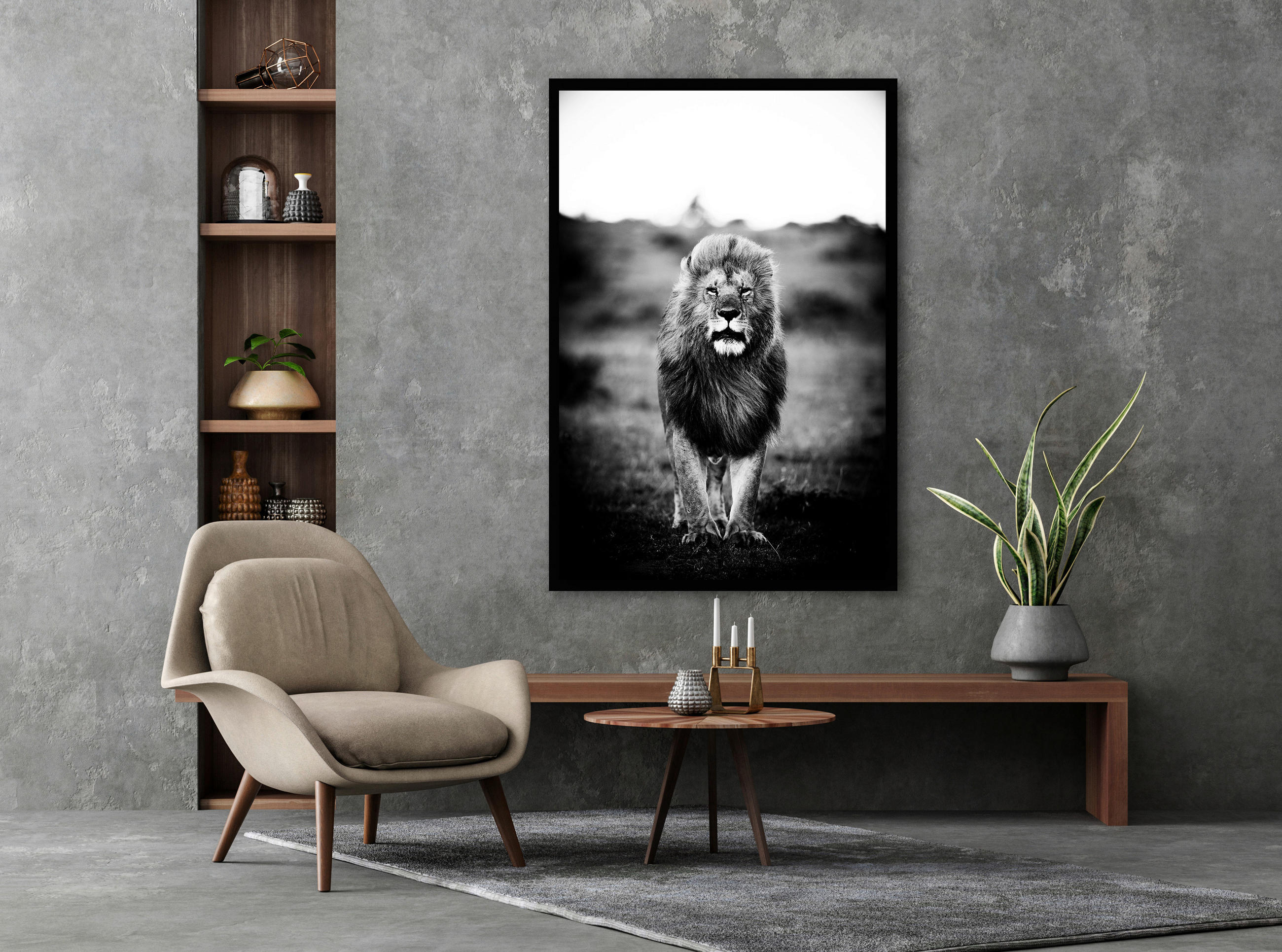 BILD Tiere 100/150 cm  - Schwarz/Weiß, Design, Holz/Kunststoff (100/150cm)