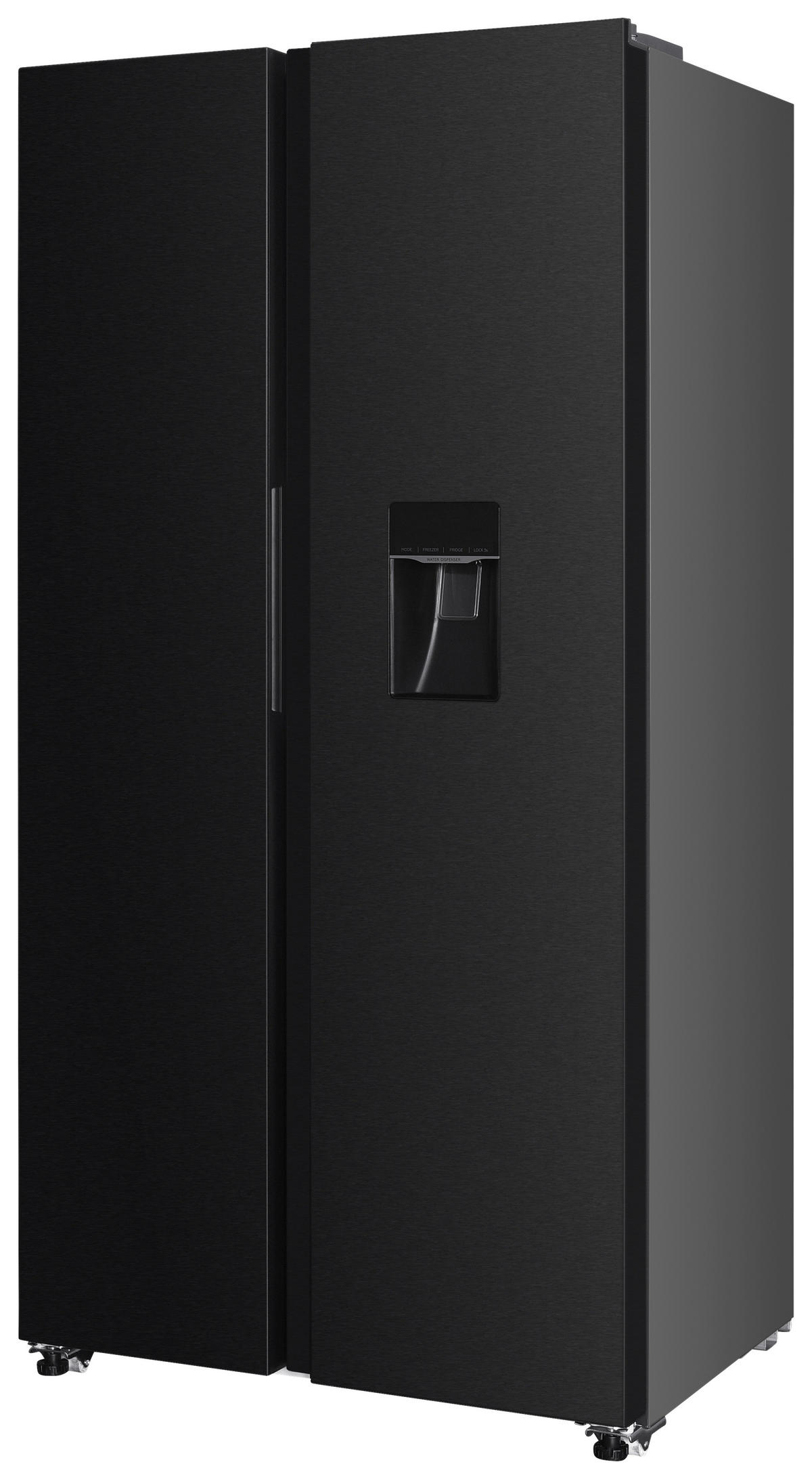 SIDE-BY-SIDE 91/177/59 cm AC178BSWS-16  - Schwarz, Trend, Glas/Kunststoff (91/177/59cm) - Respekta