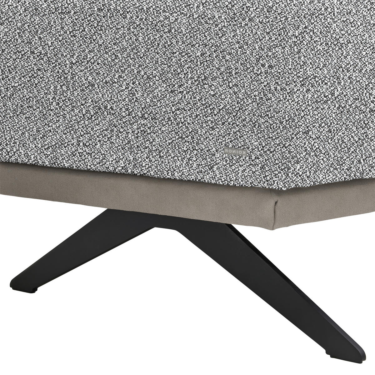 ECKSOFA in Flachgewebe Anthrazit, Weiß  270/239 cm  - Anthrazit/Schwarz, Design, Textil/Metall (270/239cm) - Koinor