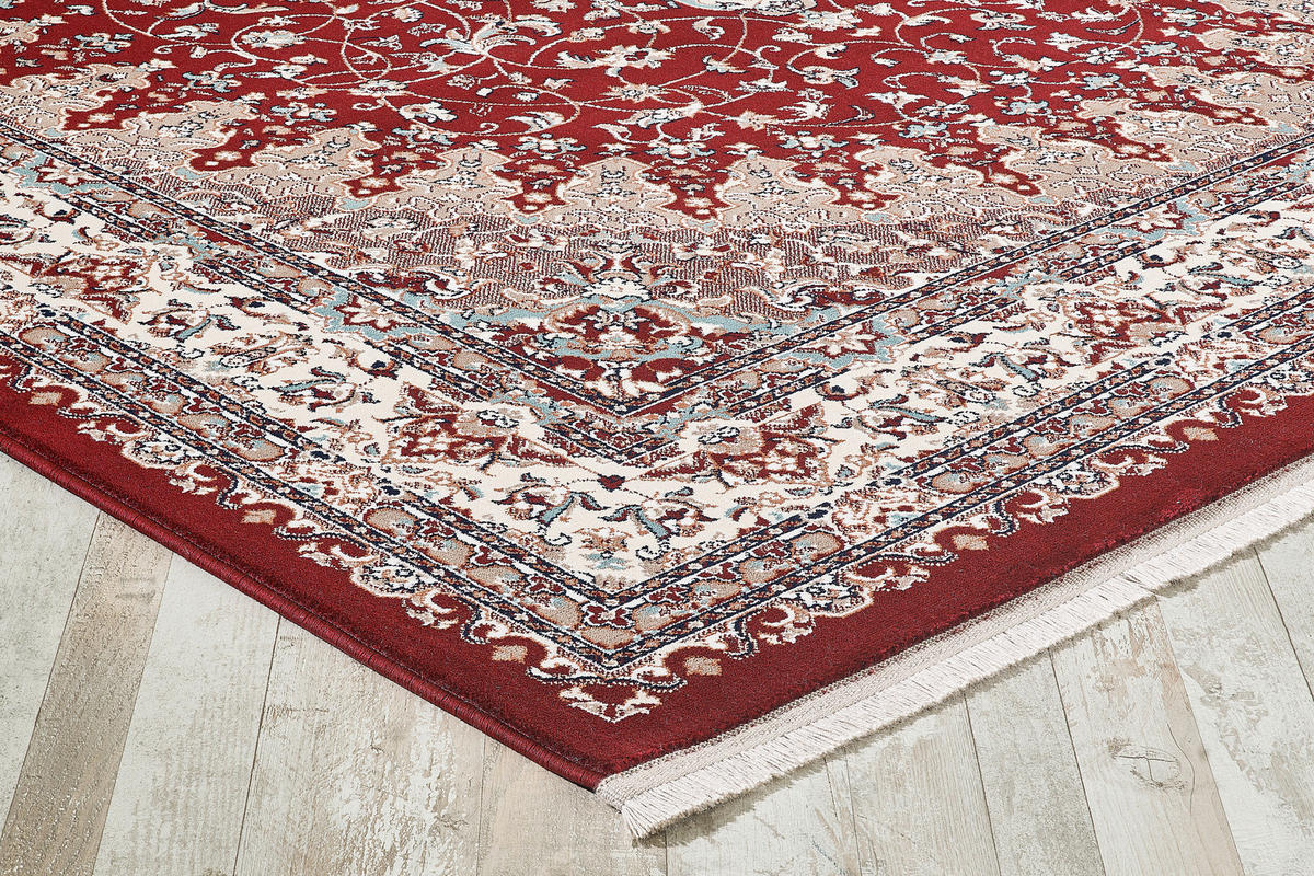 VINTAGE-TEPPICH 120/170 cm Semerkand Dunkelrot, Beige  - Beige/Dunkelrot, LIFESTYLE, Textil (120/170cm) - Novel