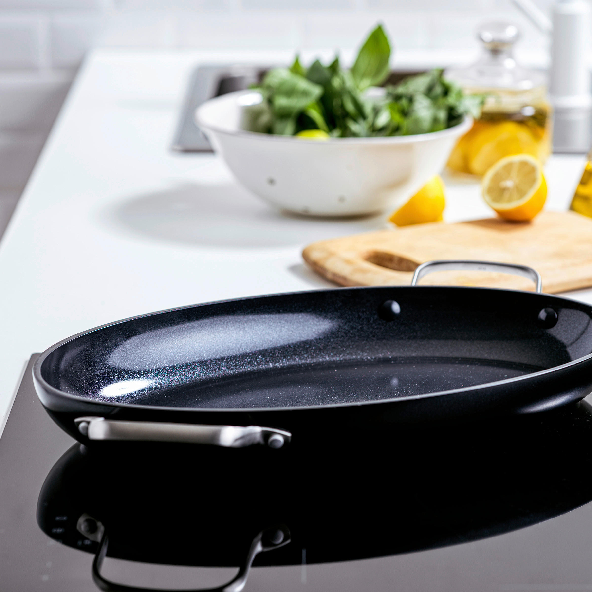 FISCHPFANNE Copenhagen Keramikbeschichtung 40 cm  - Schwarz, Basics, Metall (40cm)