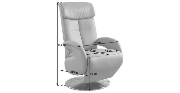 RELAXSESSEL in Leder Gelb  - Edelstahlfarben/Gelb, Design, Leder/Metall (70/110/80cm) - Cantus