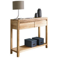 KONSOLENTISCH Eiche massiv Eichefarben  - Eichefarben, Basics, Holz (90/33/78cm)