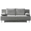 SCHLAFSOFA Cord Hellgrau  - Hellgrau, MODERN, Textil/Metall (193/85/88cm) - Novel