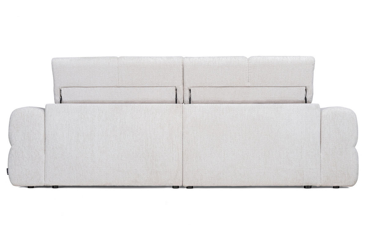 BIGSOFA Chenille Weiß  - Schwarz/Weiß, Design, Kunststoff/Textil (230/76-103/119cm) - Welnova