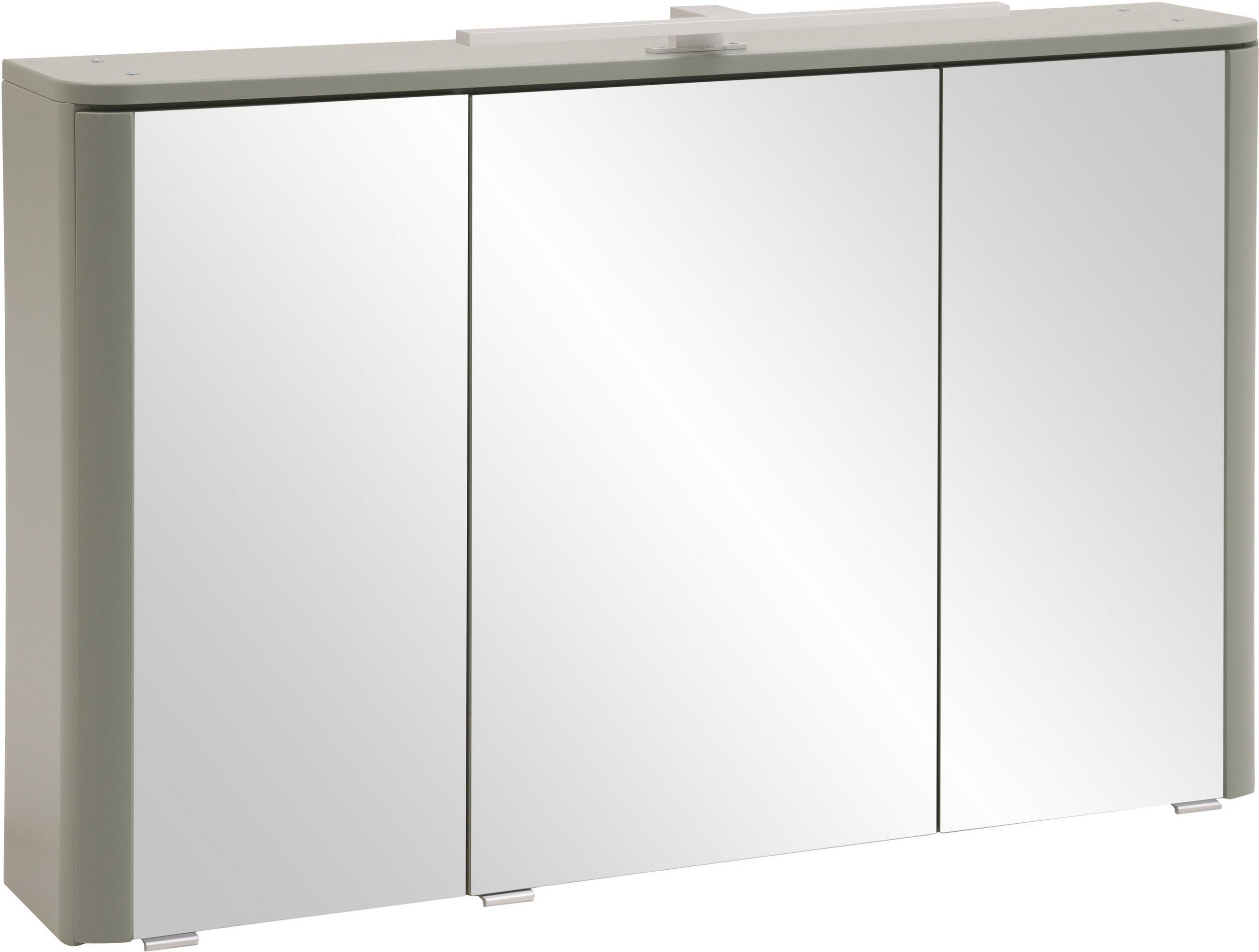 SPIEGELSCHRANK 101/64/21 cm  - Schilfgrün/Silberfarben, KONVENTIONELL, Glas/Holzwerkstoff (101/64/21cm) - Xora