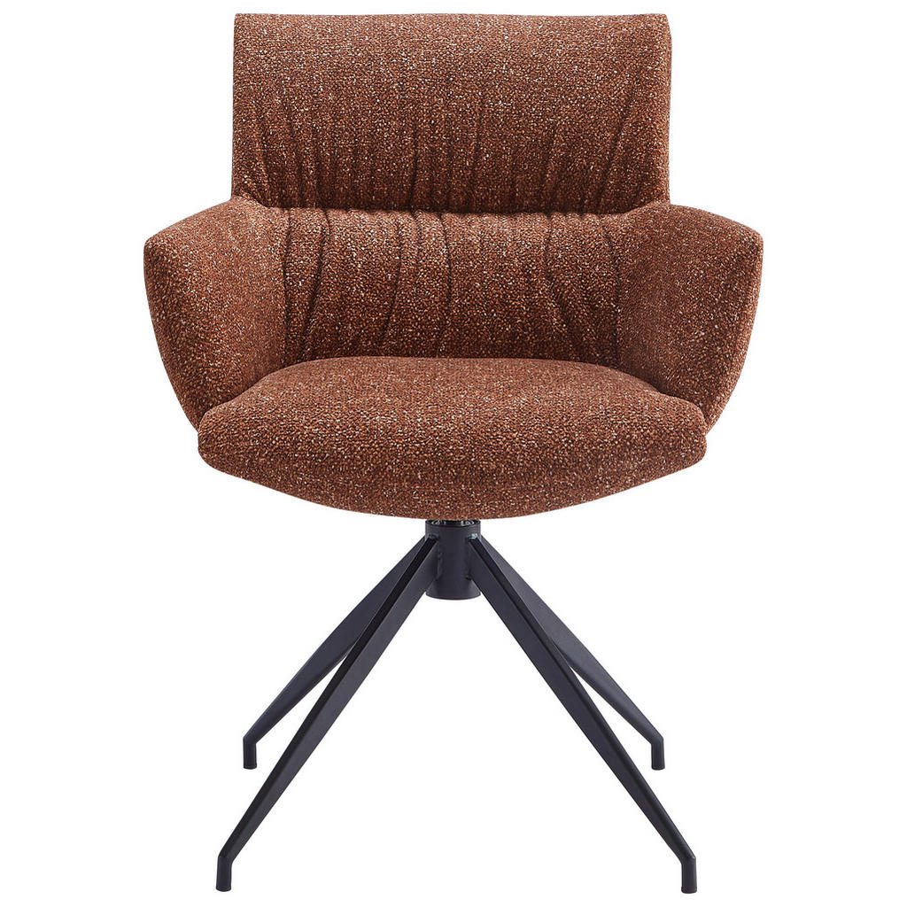 Thumbnail - Dieter Knoll Armlehnstuhl, Rost, Metall, Textil, Drehkreuz, 64x86x63 cm, Stoffauswahl, Sitzfläche 360° drehbar, automati...