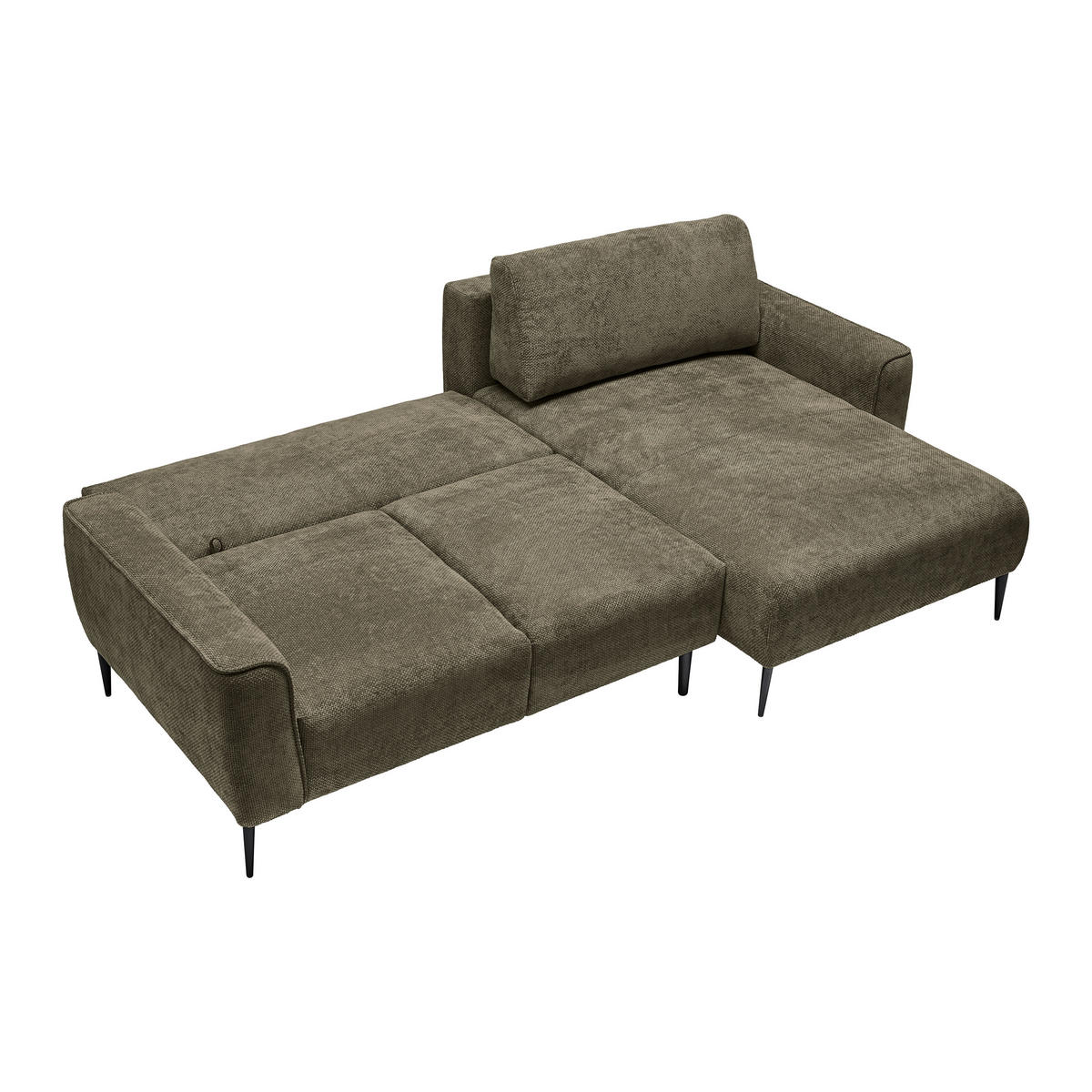 HÖRNSOFFA i vävt tyg olivgrön  - olivgrön/svart, Modern, metall/textil (255/164cm) - MID.YOU