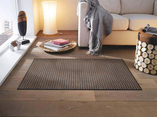DVEŘNÍ ROHOŽKA, 75/120 cm, hnědá - hnědá, Konvenční, textil/plast (75/120cm) - Esposa