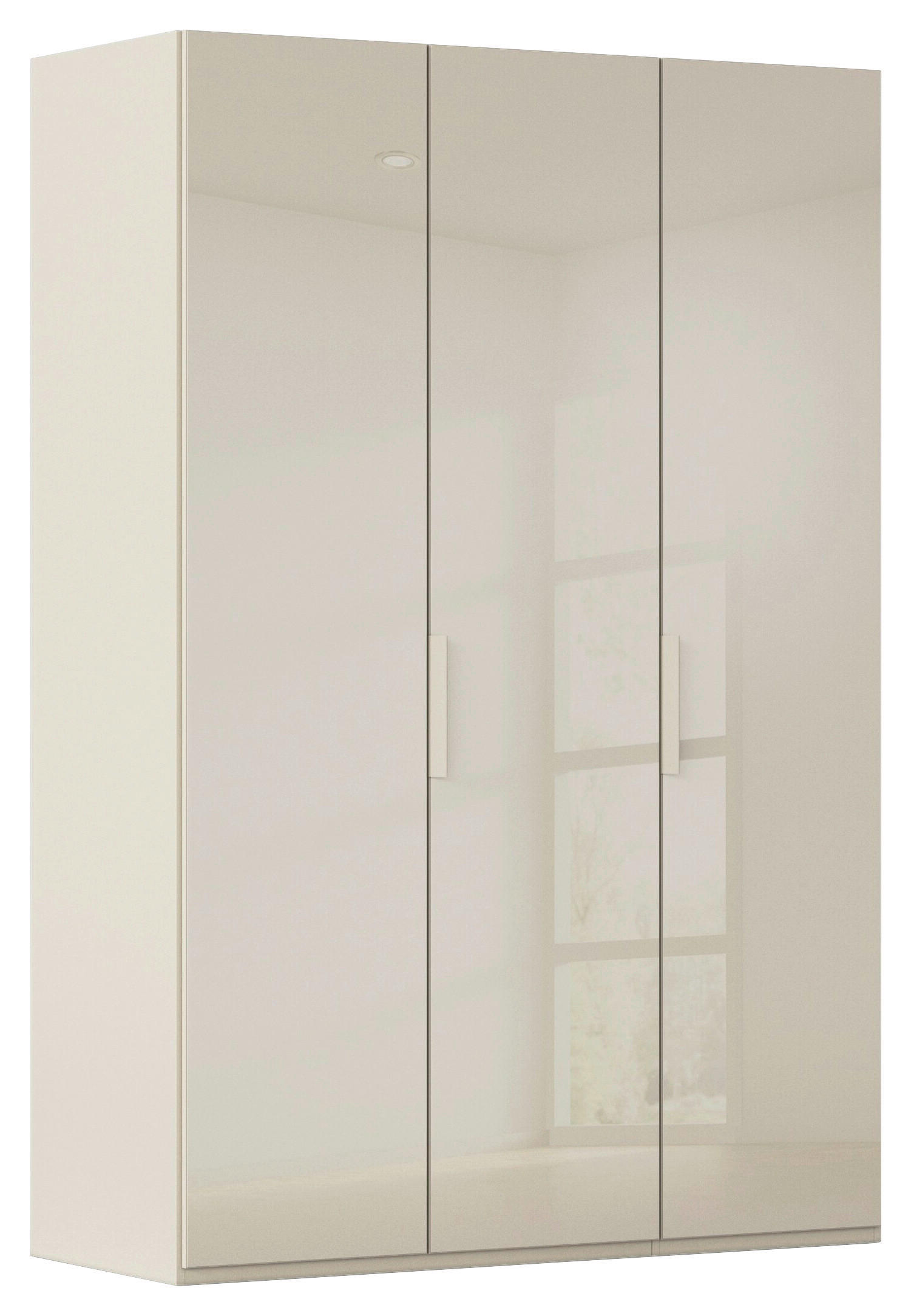 DREHTÜRENSCHRANK 151/235/61 cm,  in Champagner, 3-türig  - Champagner, Basics, Glas/Holzwerkstoff (151/235/61cm) - Novel