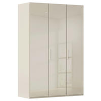 DREHTÜRENSCHRANK 151/223/61 cm,  in Champagner, 3-türig  - Champagner, Basics, Glas/Holzwerkstoff (151/223/61cm) - Novel