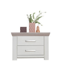 NACHTSCHRANK 65/55/42 cm  - Eichefarben/Weiß, Design, Holzwerkstoff/Metall (65/55/42cm) - SetOne by Musterring