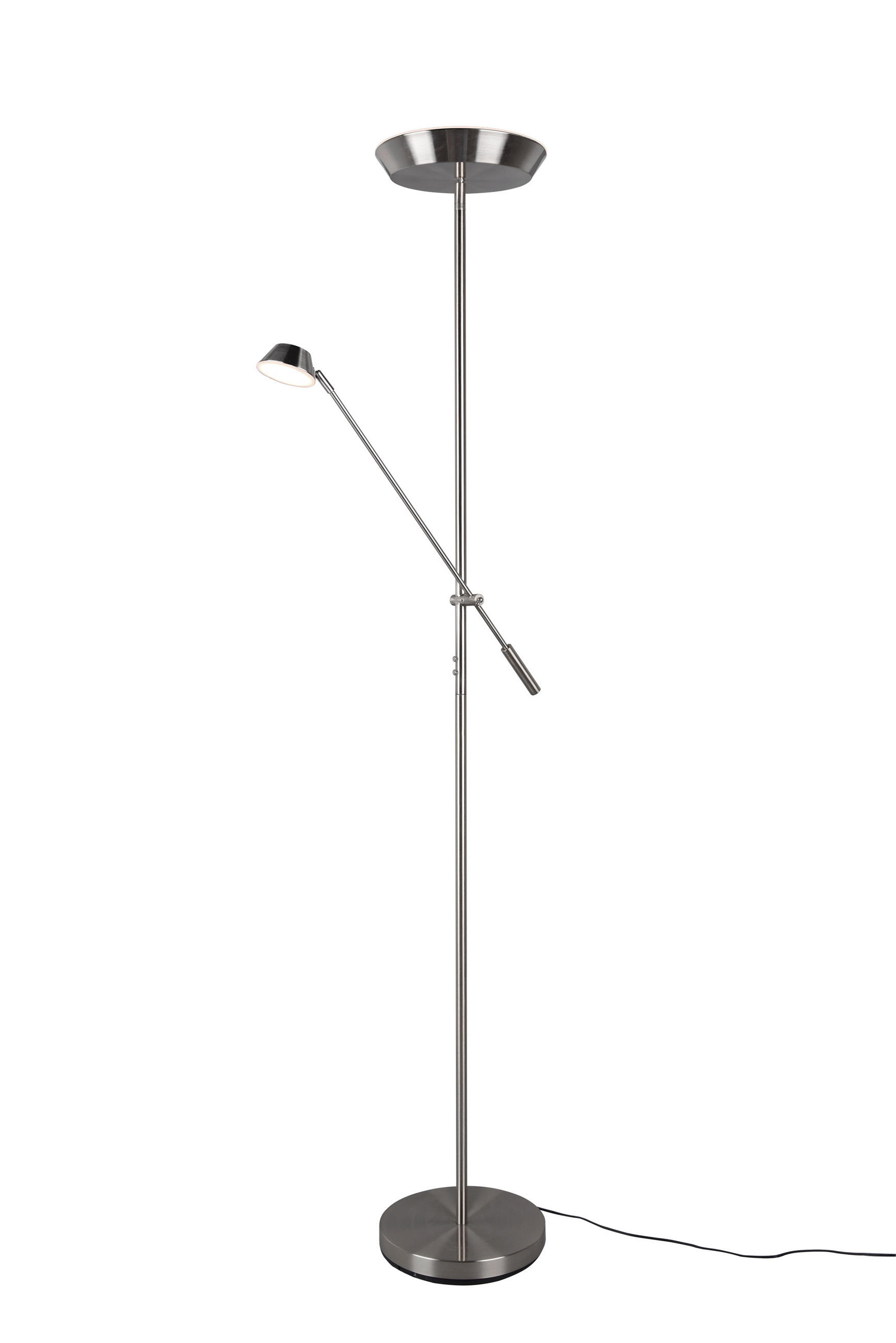 PODNA LED LAMPA - boja nikla, Osnovno, metal (180/28/50cm)