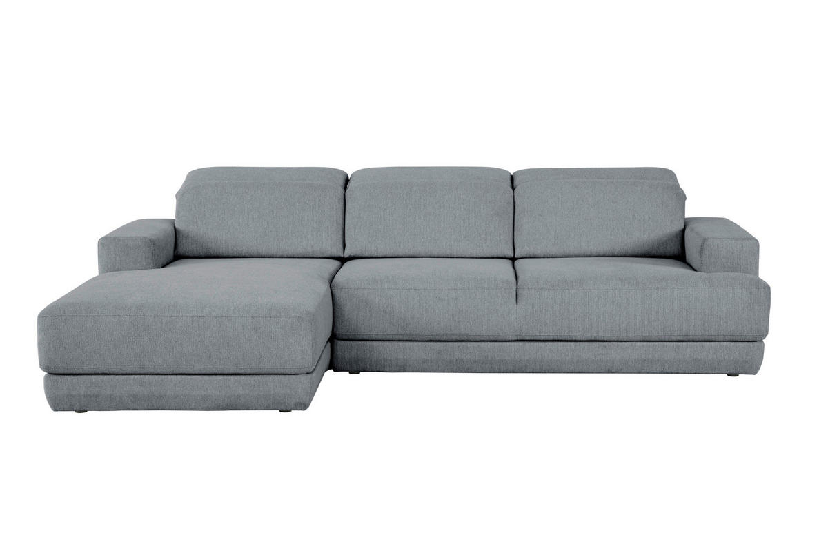 ECKSOFA in Webstoff Dunkelgrau  204/293 cm  - Dunkelgrau/Schwarz, Design, Kunststoff/Textil (204/293cm) - MID.YOU