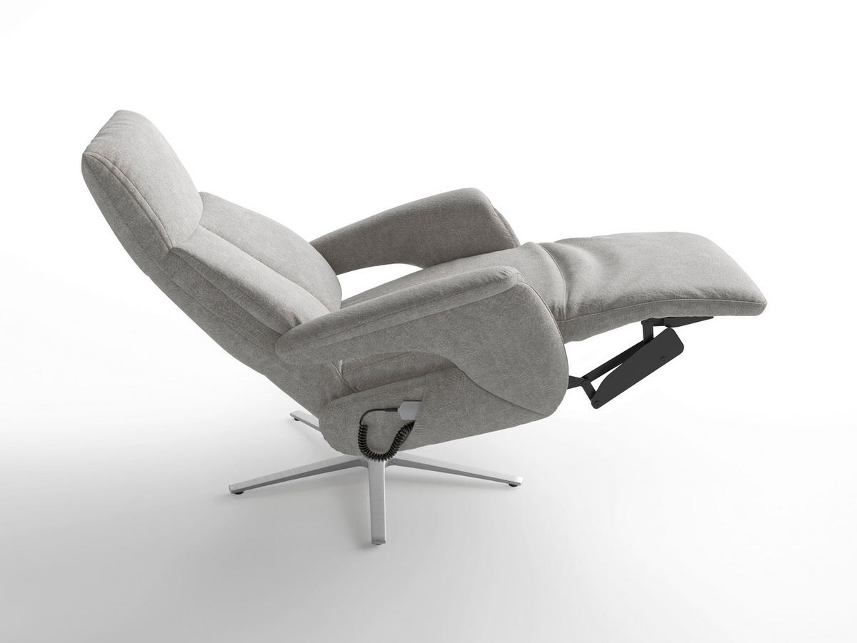 RELAXAČNÍ KŘESLO, textil, šedá - šedá/barvy stříbra, Basics, kov/textil (75/110/85cm) - Sit & More