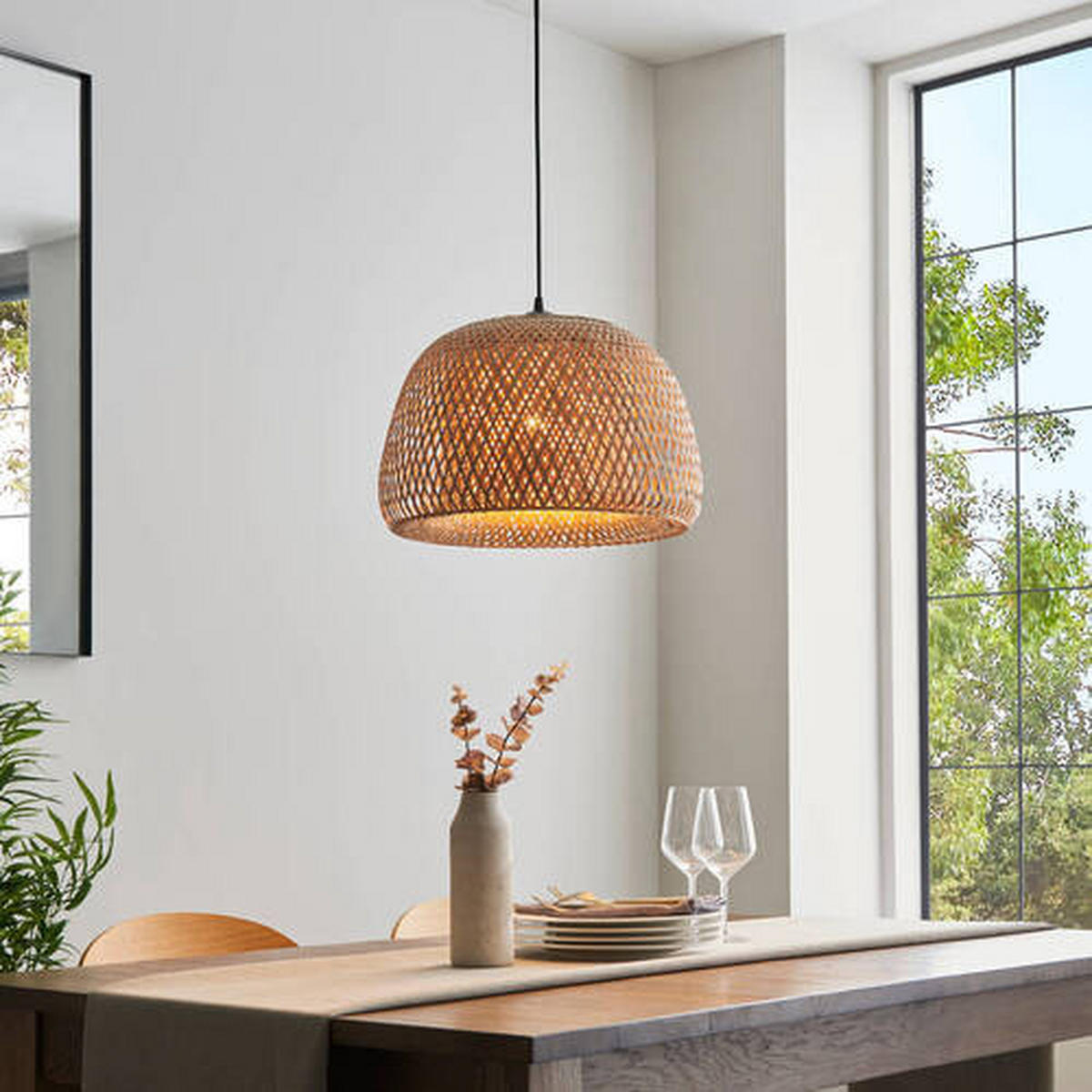 HÄNGELEUCHTE 42/154 cm  - Goldfarben/Naturfarben, Natur, Holz (42/154cm) - ENDON