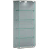 VITRINE in Silberfarben  - Transparent/Silberfarben, Design, Glas/Holzwerkstoff (83/114/17cm) - MID.YOU