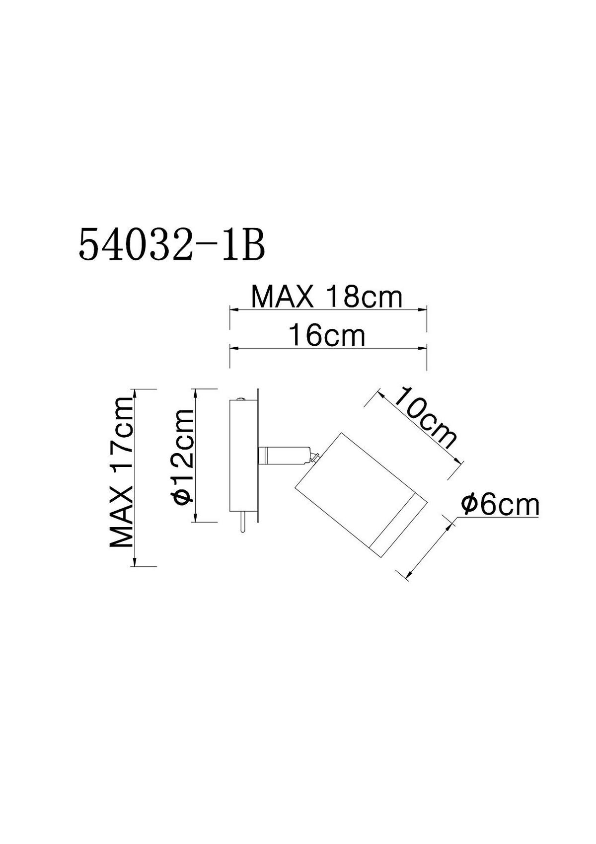 SPOTLIGHT 12/18/17 cm   - svart, Basics, metall/trä (12/18/17cm) - Globo