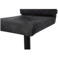 BARHOCKER Webstoff Anthrazit Eisen Stoffauswahl, Sitzfläche 360° drehbar  - Anthrazit/Schwarz, Design, Textil/Metall (42/90-117/58,5cm) - Novel