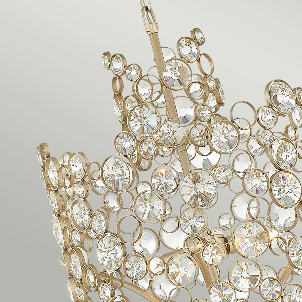 KRONLEUCHTER 61/50.9 cm    - Silberfarben, Konventionell, Glas/Metall (61/50.9cm) - Elstead Lighting