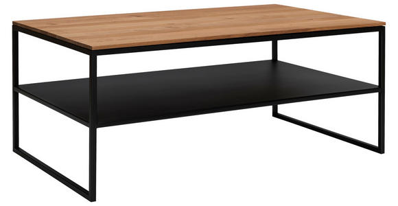 COUCHTISCH in Holz, Metall 100/60/41 cm  - Eichefarben/Schwarz, Design, Holz/Metall (100/60/41cm) - Johann Jakob