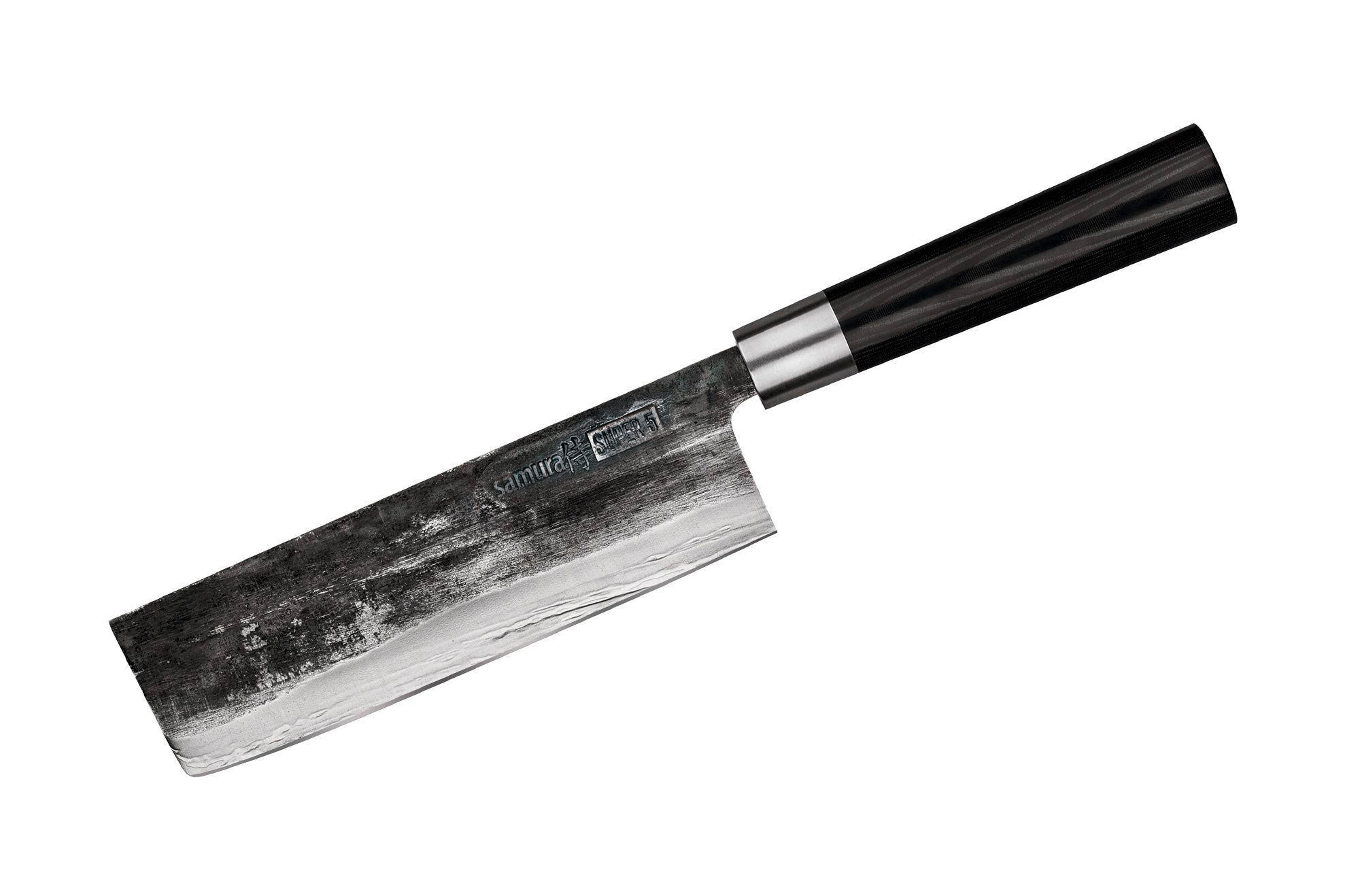 KUHINJSKI NOŽ  SUPER 5        31.5 cm    jeklo - srebrne barve/črna, Basics, kovina/leseni material (31.5cm) - Samura