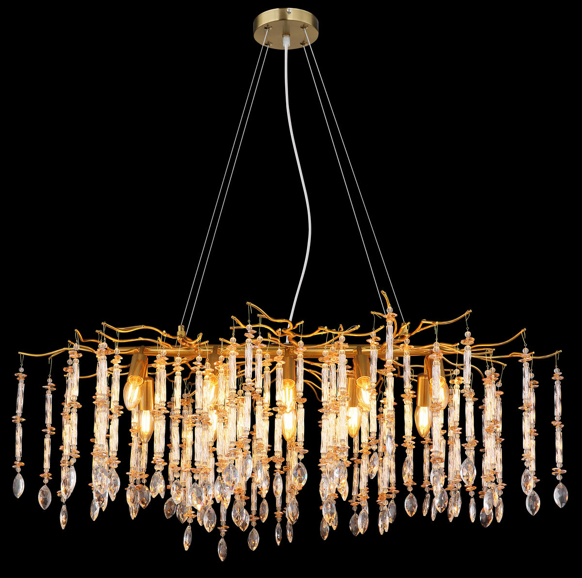 HÄNGELEUCHTE 100/60/120 cm  - Klar/Transparent, Design, Glas/Kunststoff (100/60/120cm) - Globo