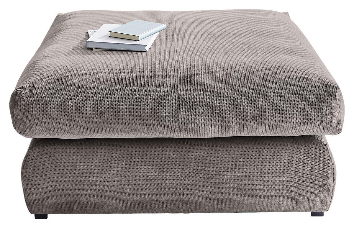 HOCKER Webstoff Braun  - Schwarz/Braun, Design, Kunststoff/Textil (110/50/110cm) - Carryhome