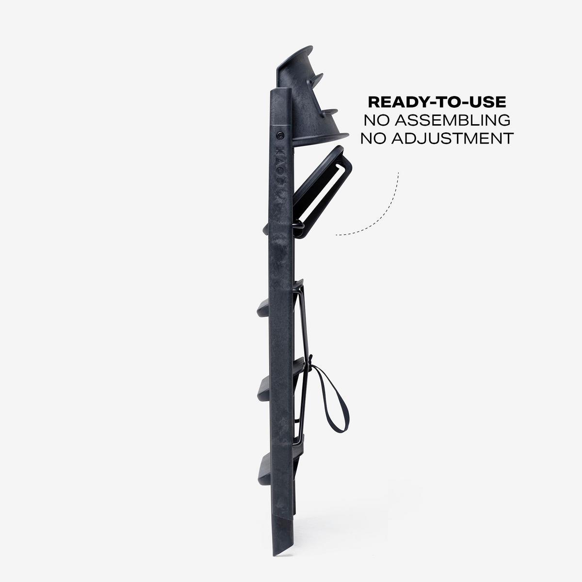 HRANILICA  KAOS Klapp High Chair  - crna, Basics, plastika (45,5/60/81cm)