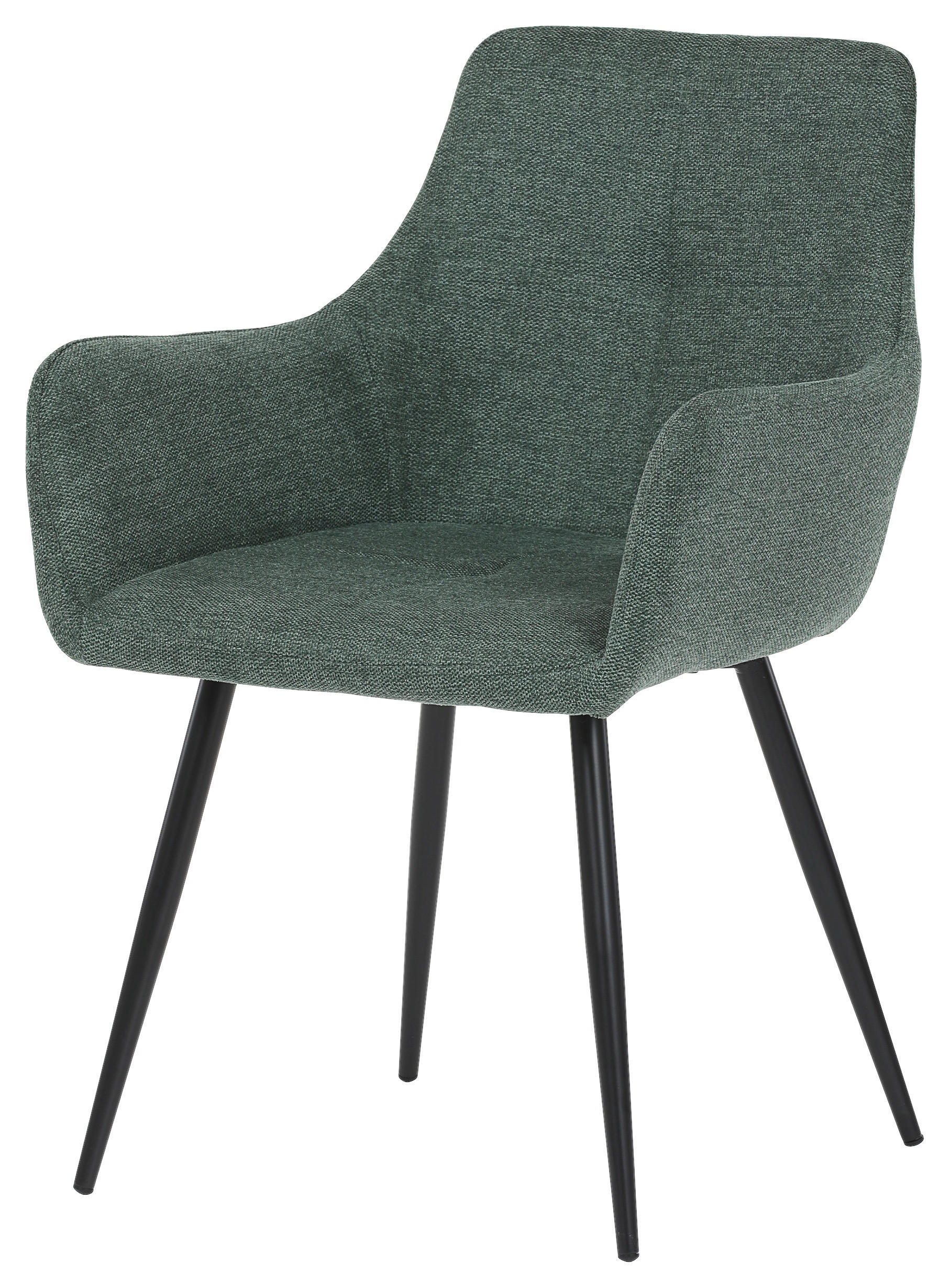 STOLIČKA S PODRÚČKAMI, zelená - čierna/zelená, Modern, kov/textil (58/84/60cm) - Carryhome