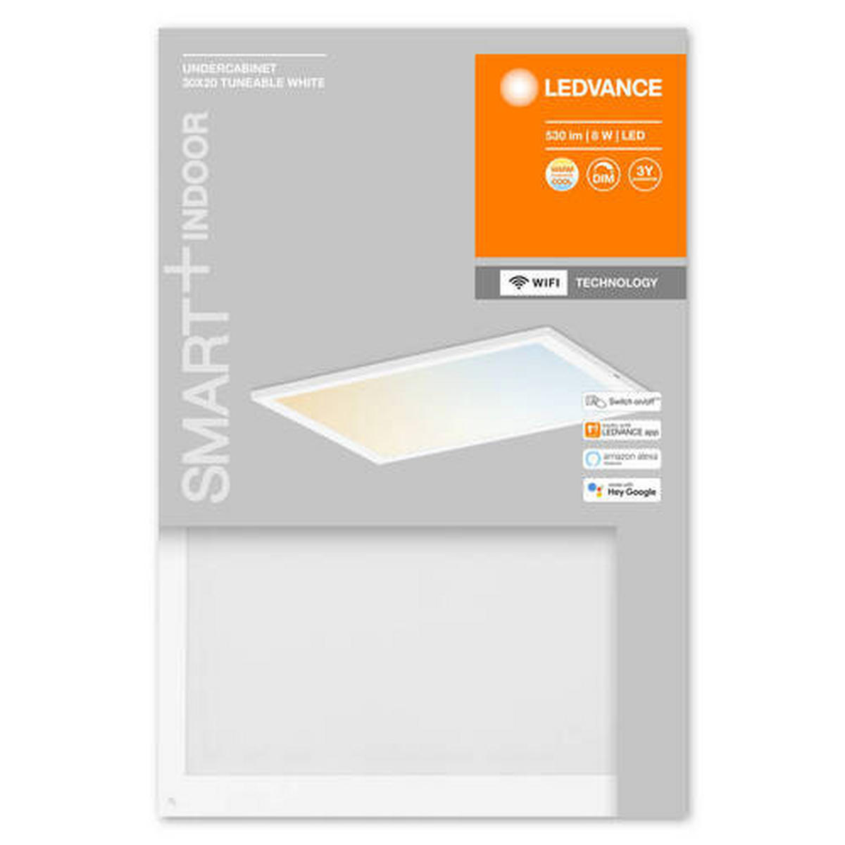 UNTERBAULEUCHTE Smart+ WiFi Undercabinet 30/20/0,75 cm   - Weiß, Basics, Kunststoff/Metall (30/20/0,75cm) - Ledvance