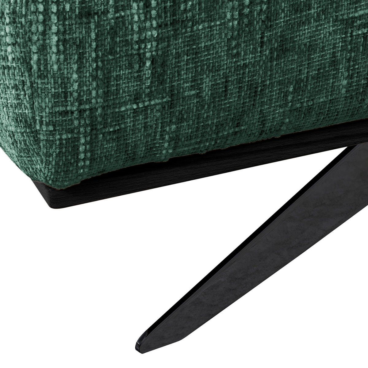 ECKSOFA PORTLAND in Struktur Grün Kopfteilverstellung  295/187 cm  - Schwarz/Grün, Design, Holz/Textil (295/187cm) - Livetastic
