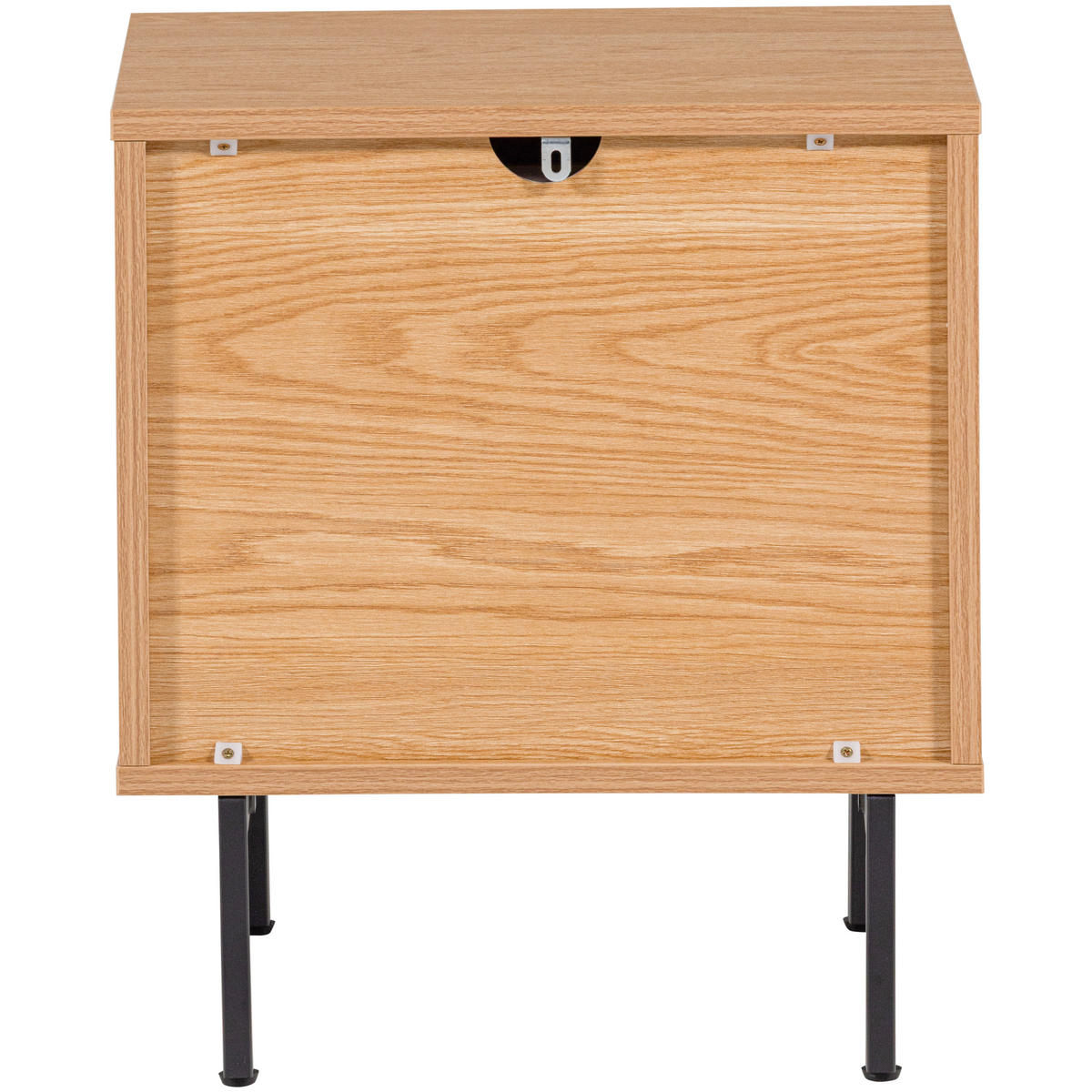 NACHTTISCH 45/51/42 cm  - Schwarz/Naturfarben, Design, Holzwerkstoff/Metall (45/51/42cm) - Livetastic