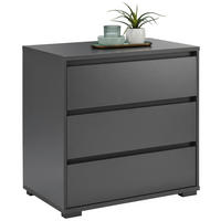 KOMMODE , 80/79/48 cm, 3 Schublade(n)  - Anthrazit, Design, Holzwerkstoff/Kunststoff (80/79/48cm) - Carryhome
