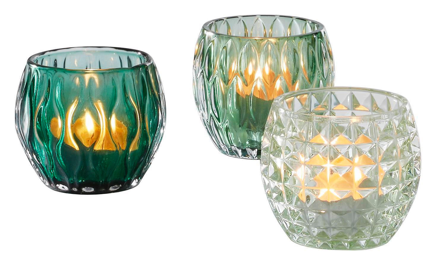 VÄRMELJUSGLAS - grön, Lifestyle, glas (10/9cm)