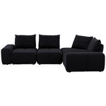 ECKSOFA in Velours Anthrazit  326/236 cm  - Anthrazit/Schwarz, Design, Kunststoff/Textil (326/236cm) - Xora