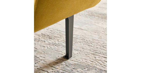 ECKSOFA in Chenille Currygelb 167/311 cm - Currygelb/Schwarz, Design, Textil/Metall (167/311cm) - Xora