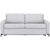 SCHLAFSOFA in Textil Hellgrau  - Hellgrau/Schwarz, Konventionell, Textil/Metall (187/84/97cm) - Welnova