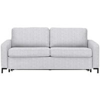 SCHLAFSOFA in Textil Hellgrau  - Hellgrau/Schwarz, Konventionell, Textil/Metall (187/84/97cm) - Welnova