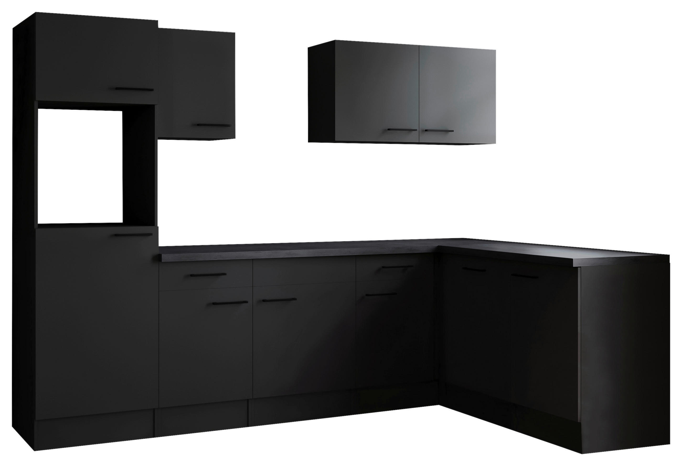 HÖRNKÖK 280/172 cm  i mörkgrå  - mörkgrå/svart, Design, metall/trämaterial (280/172cm) - Respekta
