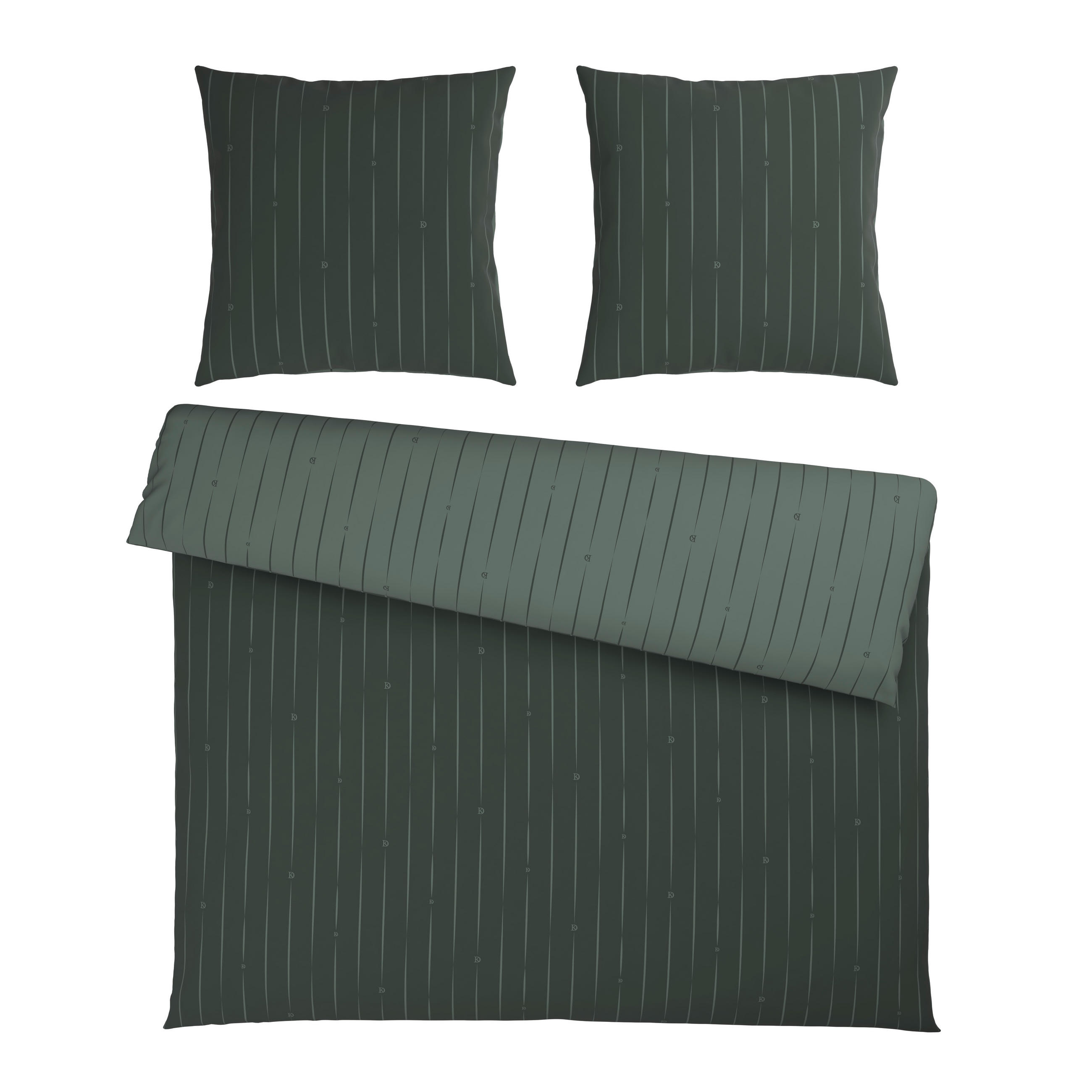 WENDEBETTWÄSCHE STRIPES DK Flanell 200/200 cm  - Grün, Design, Textil (200/200cm) - Dieter Knoll