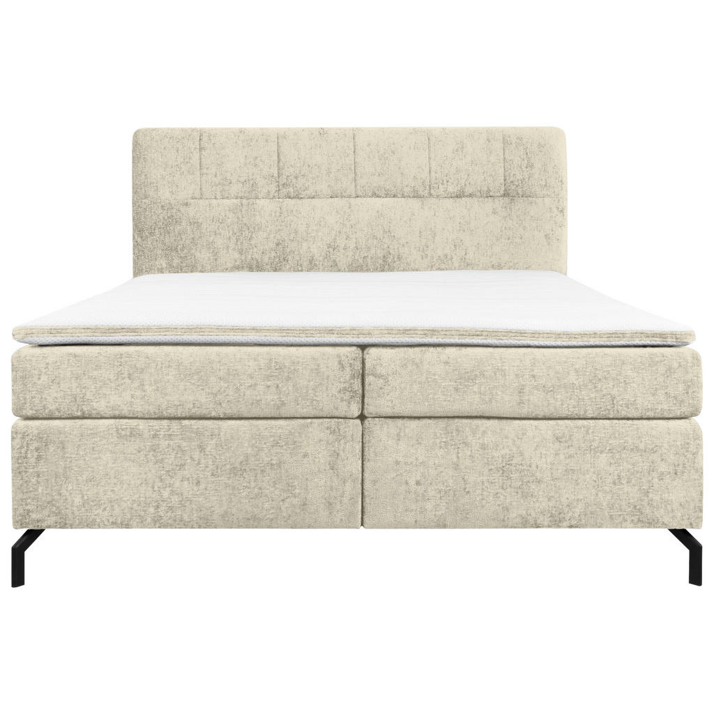 Thumbnail - Esposa Boxspringbett, Champagner, Textil, H4, Höhe ca. 17 cm, 180x200 cm, Stoffauswahl, Topper durchgehend, Matratze in ...