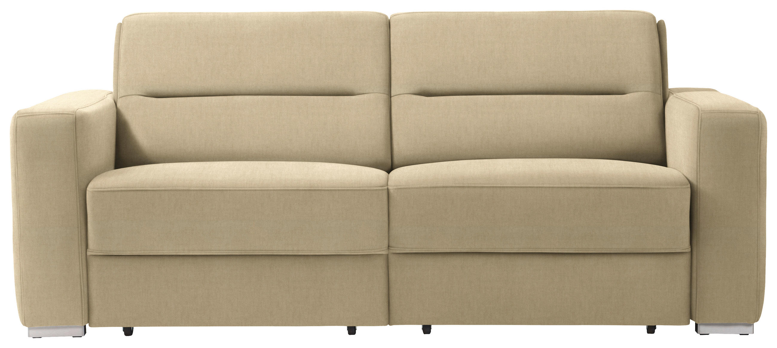 SCHLAFSOFA  in Beige  - Beige, KONVENTIONELL, Textil/Metall (202/86/92cm) - Sedda
