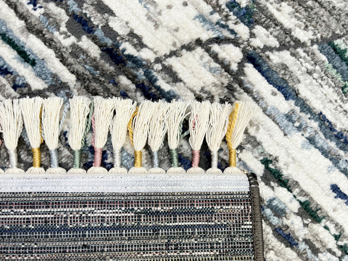 LÄUFER 80/300 cm Intense  - Weiß/Dunkelblau, KONVENTIONELL, Textil (80/300cm) - Novel