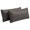 NIERENKISSEN  - Anthrazit, Konventionell, Leder (65/25cm) - Sit & More